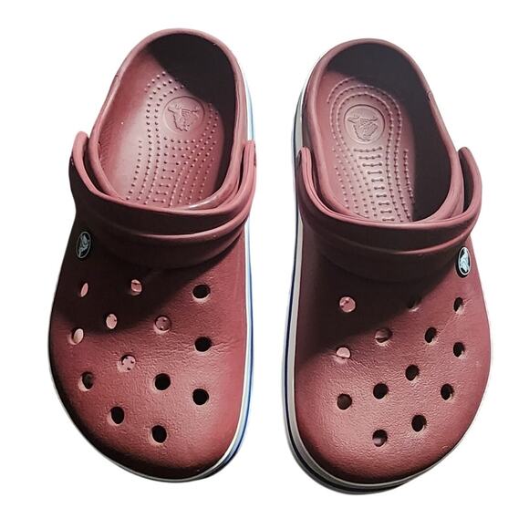 Crocs Crocband Garnet White Slip On Unisex Clogs Size M5 W7 - Picture 3 of 7